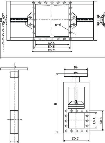 電動(dòng)手動(dòng)方形刀閘閥500×500（生產(chǎn)廠家）